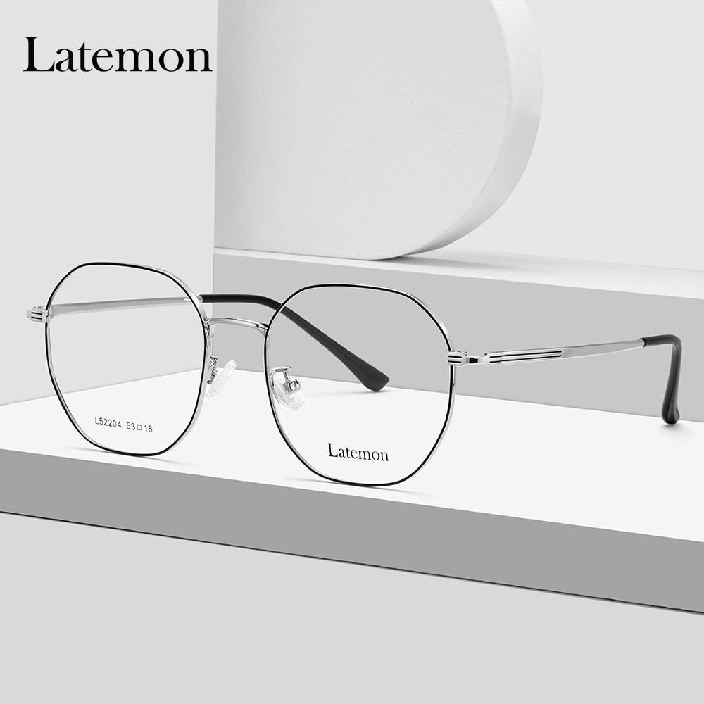 latemon浪特梦眼镜素颜韩版近视大脸网红眼睛金属眼镜架