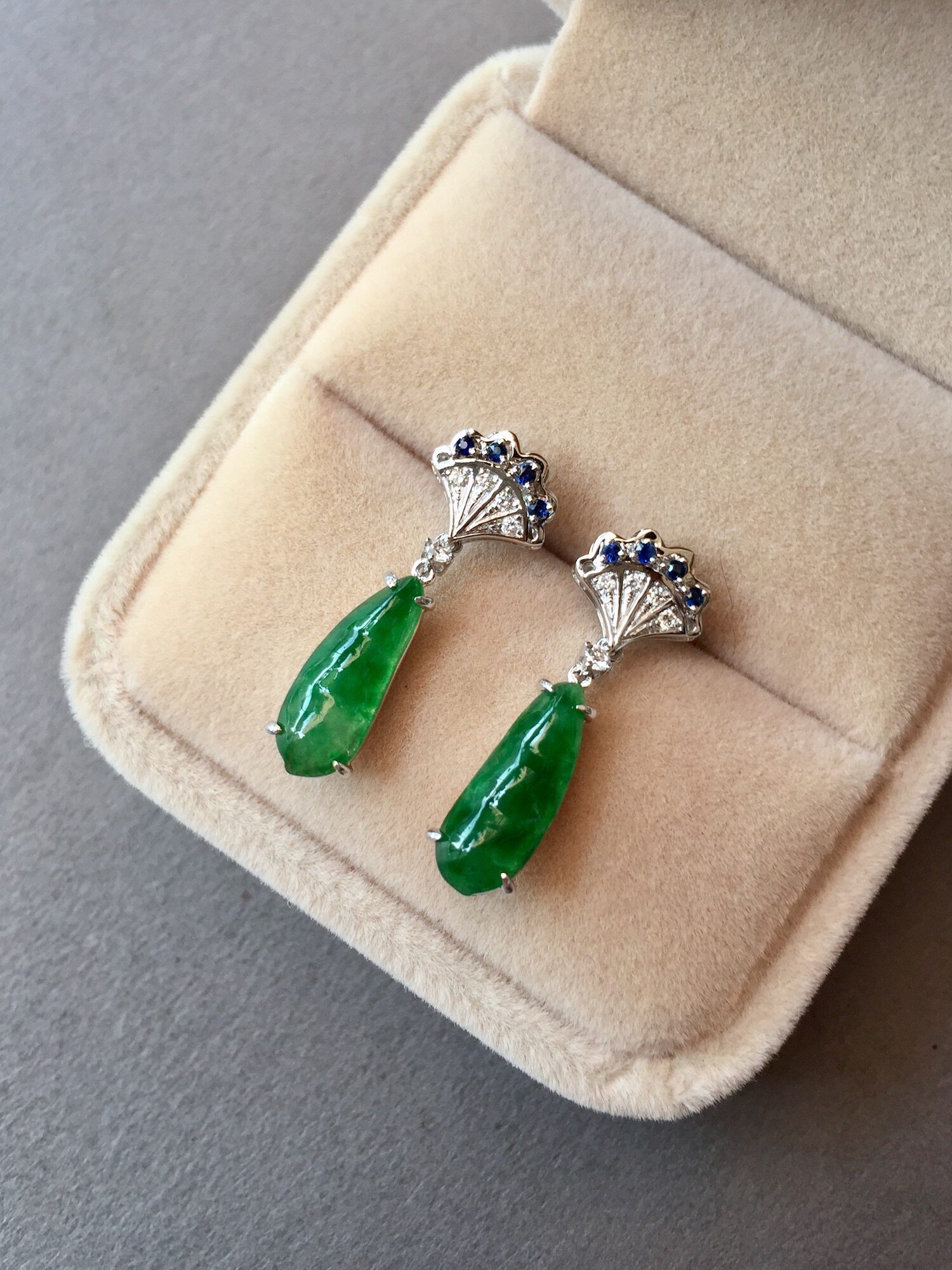 阳绿翡翠禄来平安扣耳坠18k玫瑰金镶嵌绿松石南红天然a货原创设计