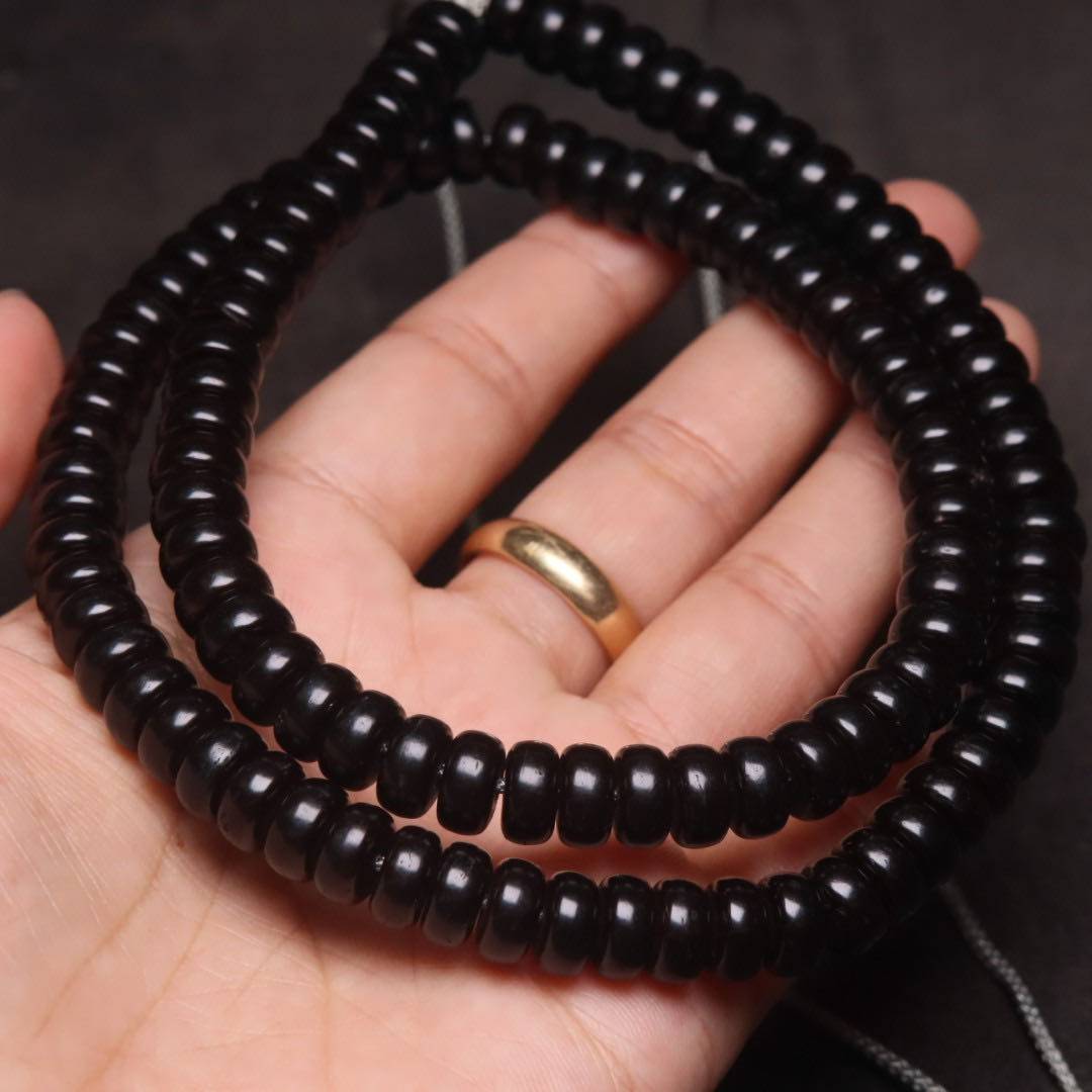 天然原色高密印尼老料椰蒂椰壳108颗佛珠手串佛珠