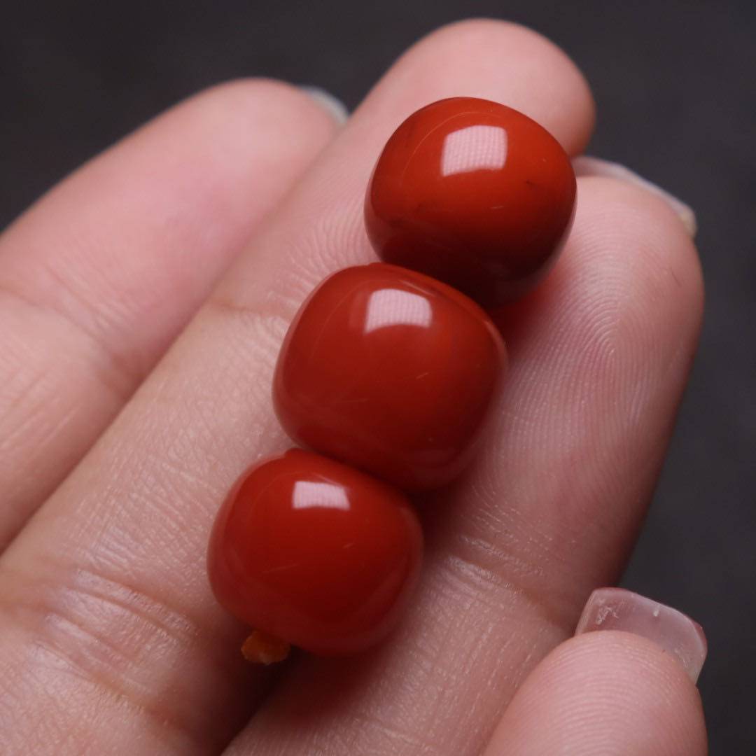 天然南红玛瑙老型顶腰珠隔珠散珠素108手串长串其他diy饰品配件