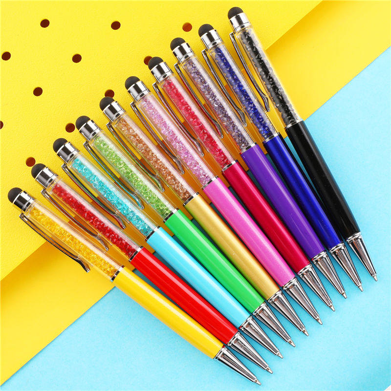 网红闪光流沙圆珠笔可爱少女旋转笔芯手账签字笔圆珠笔