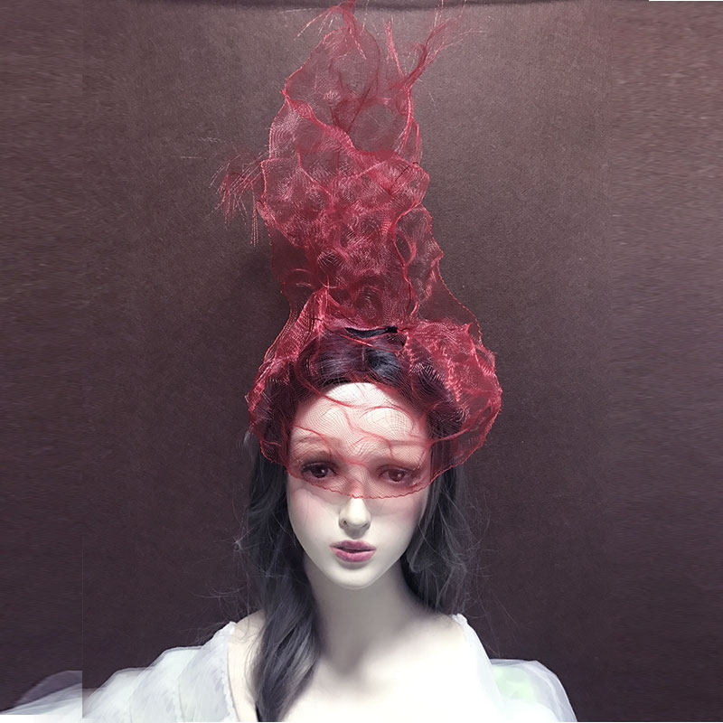 异域风火火焰夸张造型红色创意头饰摄影写真发饰