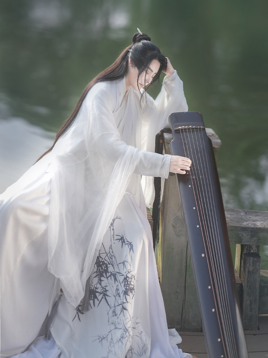 风雅司制原创文竹儒雅气质日常宋交领长衫汉服汉服