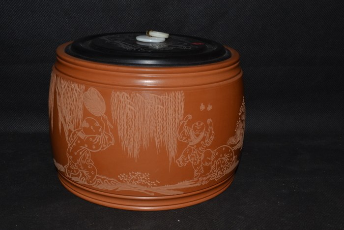 精品蟋蟀苏州沈世南一对童子红盆蛐蛐对盆收藏蟋蟀