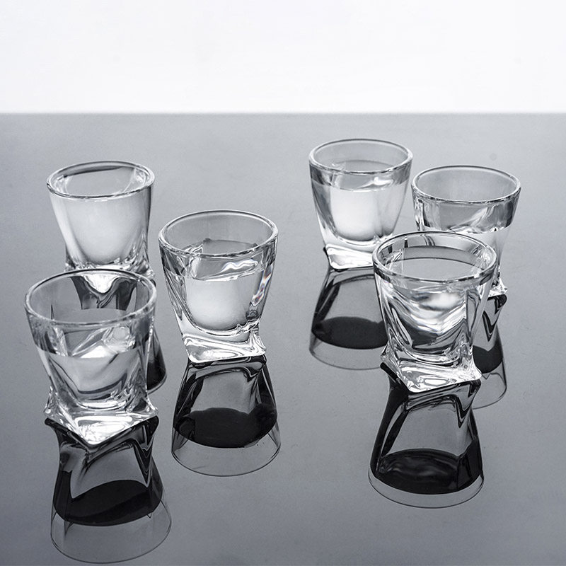 酒杯6支捷克bohemia进口水晶玻璃白酒杯一口杯子白酒杯