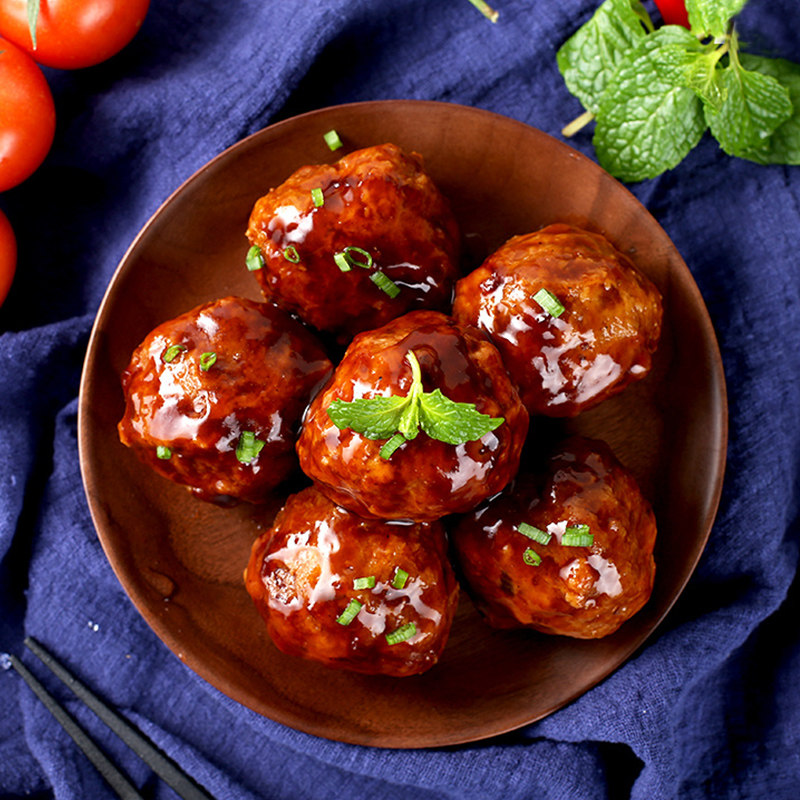 五亭扬州狮子头特产红烧原味大肉圆子240g4手工肉丸