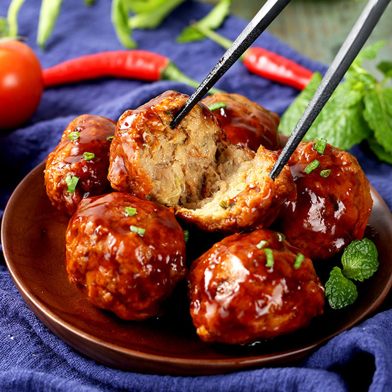 肉丸扬州特产蟹黄狮子240克手工猪肉圆子四喜其它生肉制品