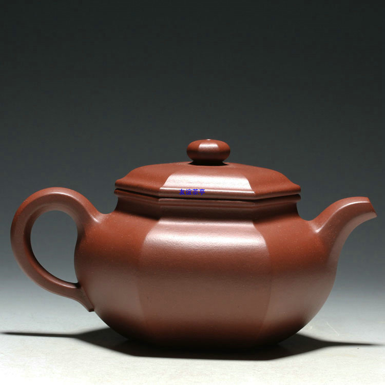 宜兴紫砂壶工艺艺师方玉兰玉兰手工六方仿古260cc茶壶