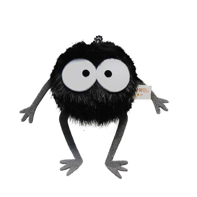 宫崎骏千与千寻可爱爱小煤球钥匙扣毛绒黑炭炭精灵零钱钥匙扣
