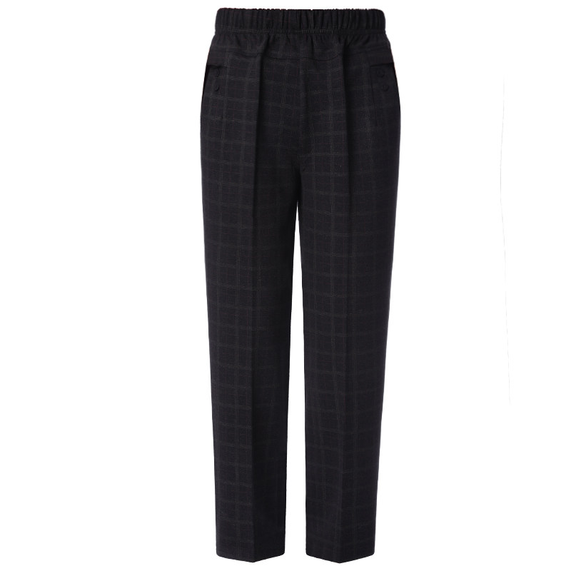 中老年女裤春秋长裤外穿奶奶高腰宽松老年人裤子中老年女装