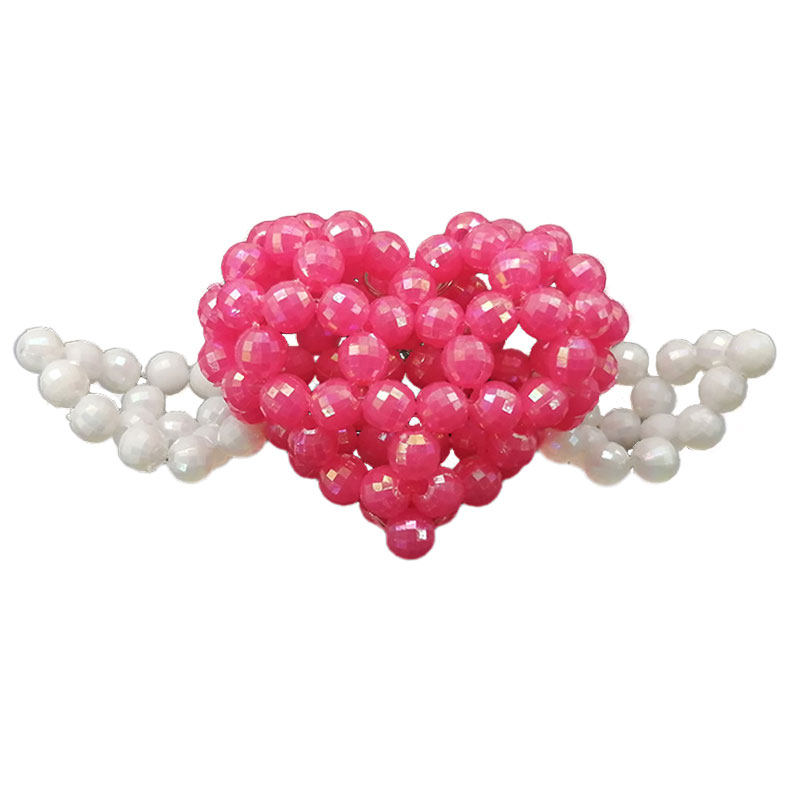 手工串珠爱心天使钥匙扣挂件创意礼物小巧时尚精致钥匙扣