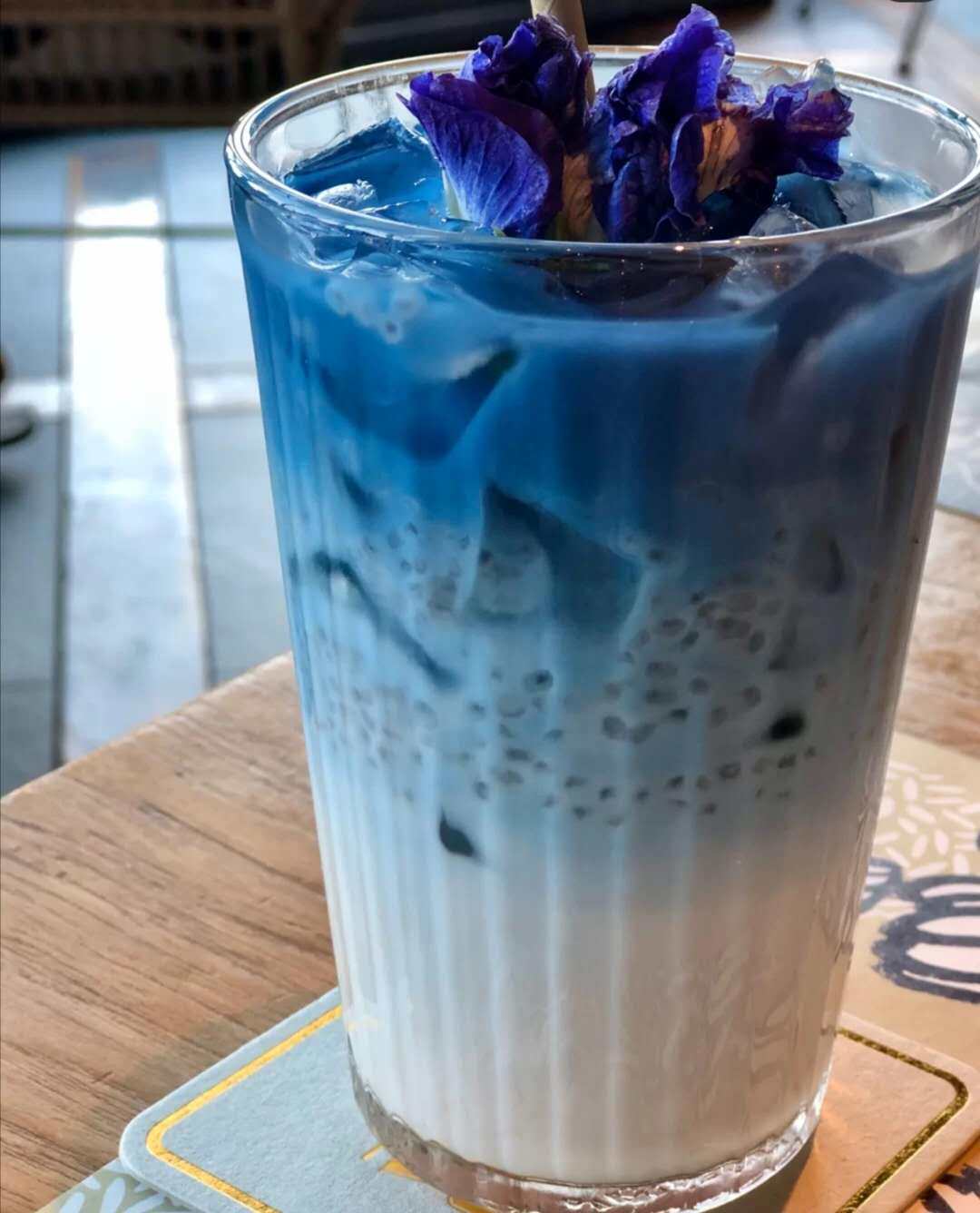 甜品芒果饭网红蓝奶茶清迈特产泰国手标蝴蝶豌豆茉莉花茶150g泰式