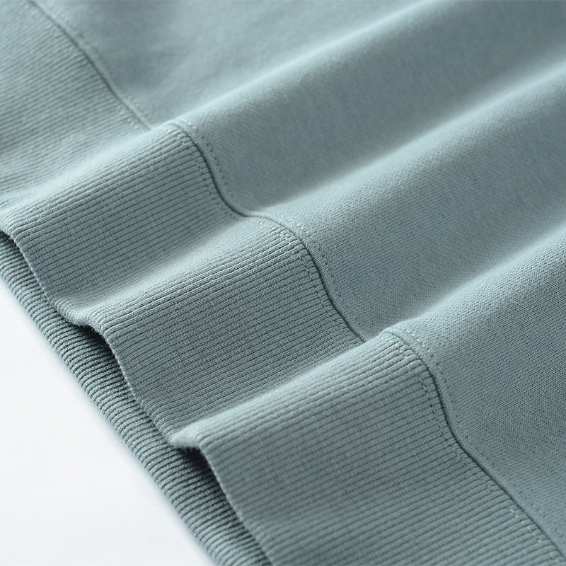 莫兰兰迪色雾霾蓝340g重磅纯色宽松无帽卫衣毛卫衣