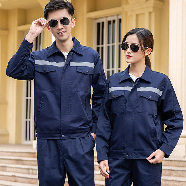 Work clothes men's long-sleeved labor insurance suits custom wear-resistant spring, autumn and winter work clothes auto repair workshop engineering reflective strip Work clothes men's long-sleeved labor insurance suits custom wear-resistant spring, autumn and winter work clothes auto repair workshop engineering reflective strip