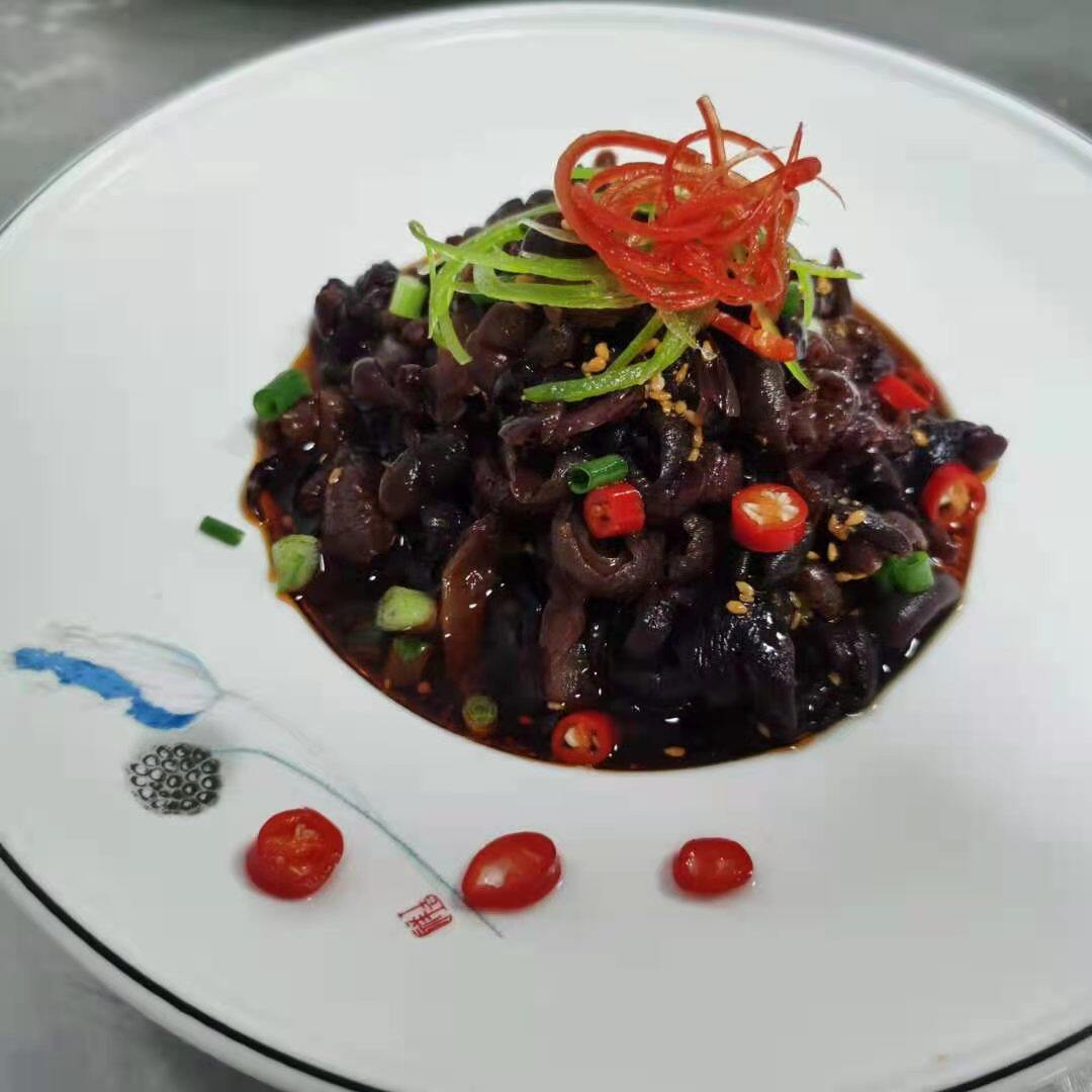 凉拌qq墨鱼皮鱼皮丝酒店饭店半成品凉菜开袋半成品水产