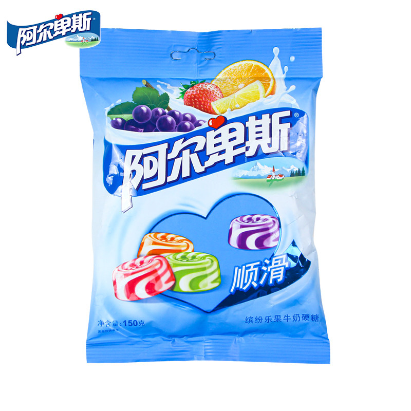 阿尔卑斯牛奶混合水果奶糖150g袋装糖果结婚婚庆喜糖散装正品