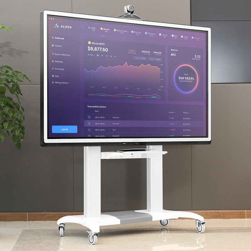 nbcf100电视机40100英寸移动推车落地触摸屏一体机商务会议电视机架