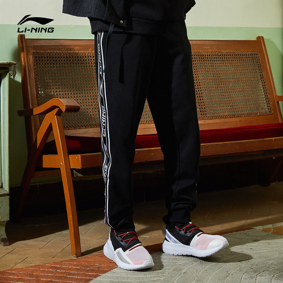 李宁卫裤男士新款运动时尚系列裤子男装休闲收口针织运动长裤