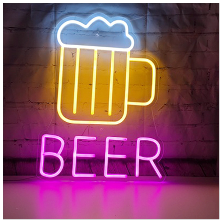 霓虹灯定制发光广告牌订做led造型网红背景氛围荧光棒