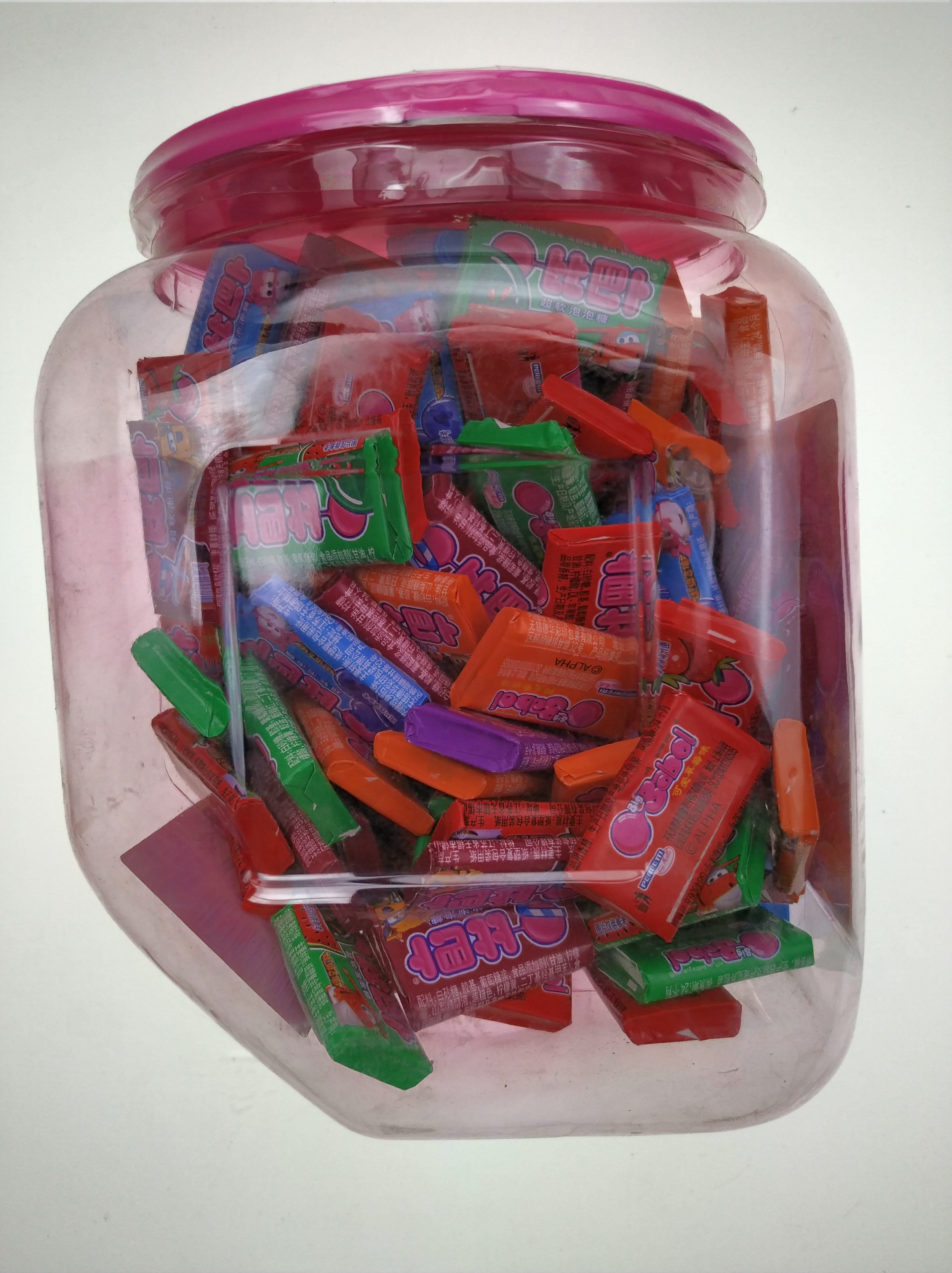 150粒比巴卜混合口味超软泡泡糖两桶包邮零食小吃休闲食品袋装美