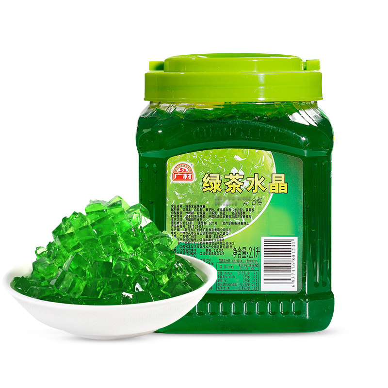 水晶珍珠广村绿茶21l寒天蒟蒻果冻奶茶原料果味