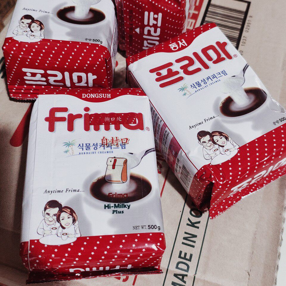 咖啡奶精韩国原装进口frima伴侣500g植物脂末调料奶精