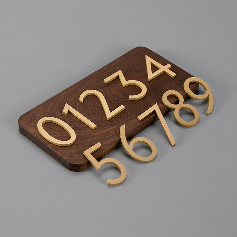 号码创意个性黄铜数字门牌北欧墙壁装饰挂牌定制装饰挂牌