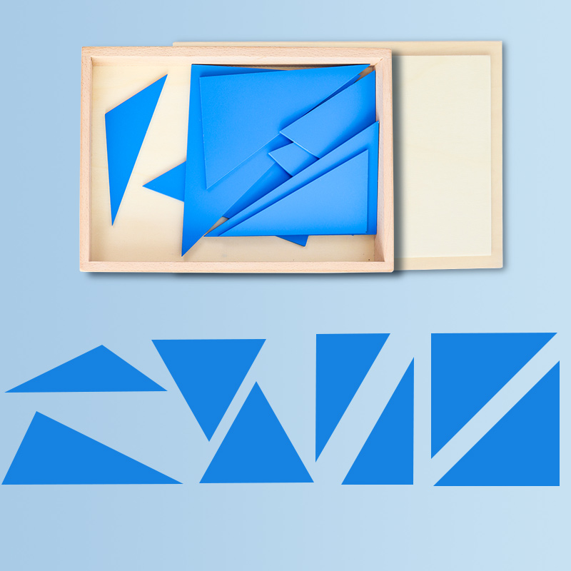 蒙氏感官教具构成三角形专业版蒙台蒙特梭利儿童早教教具