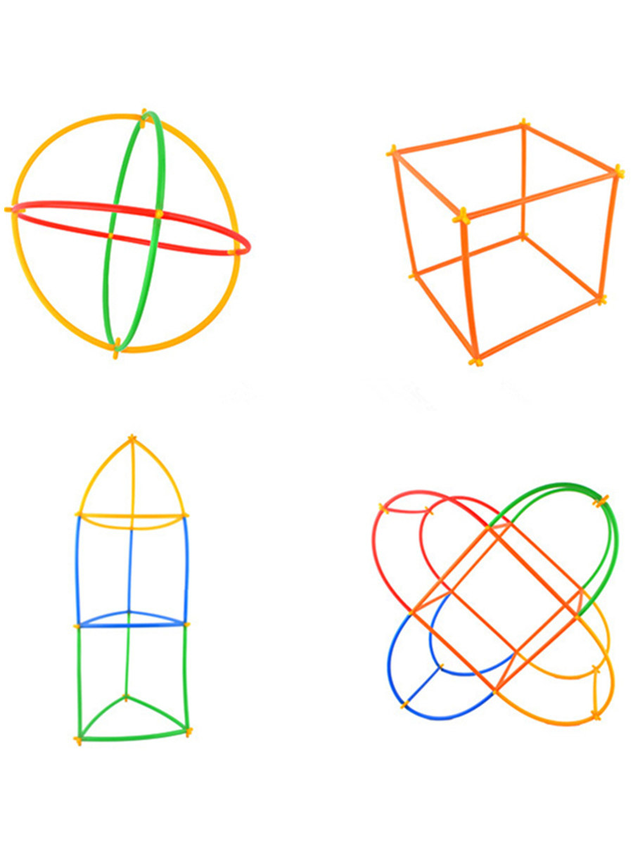 小班中班大班幼儿园玩教具益智区建构区材料拼插插管吸管积木玩具