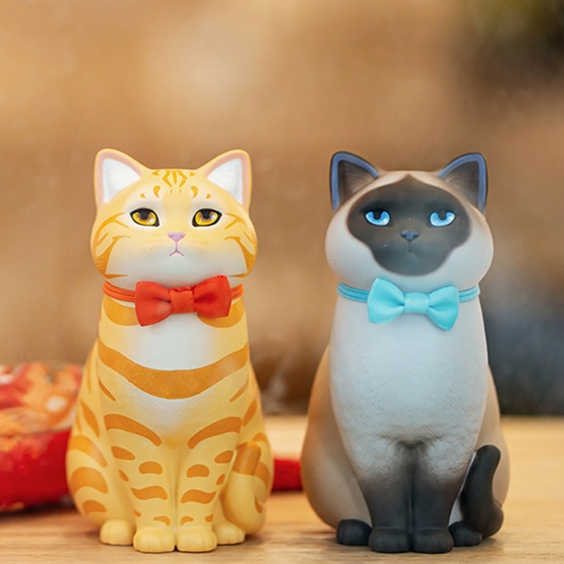 正版端坐猫盲盒空想造物不二二马大叔潮玩手办潮玩盲盒