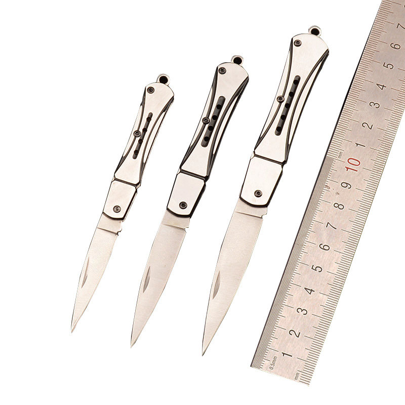 折叠便携小刀小号迷你水果刀无刀鞘皮套牛皮其他户外刀具