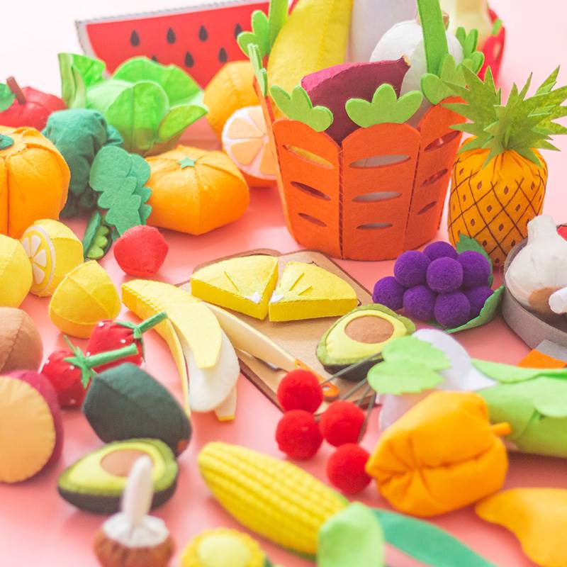 手工作业材料包不织布diy仿真食物幼儿园玩具仿真果蔬