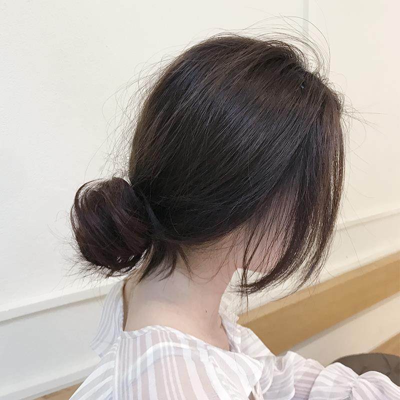 丸子假发女真盘发花苞头小小号古风蓬松发包整顶假发