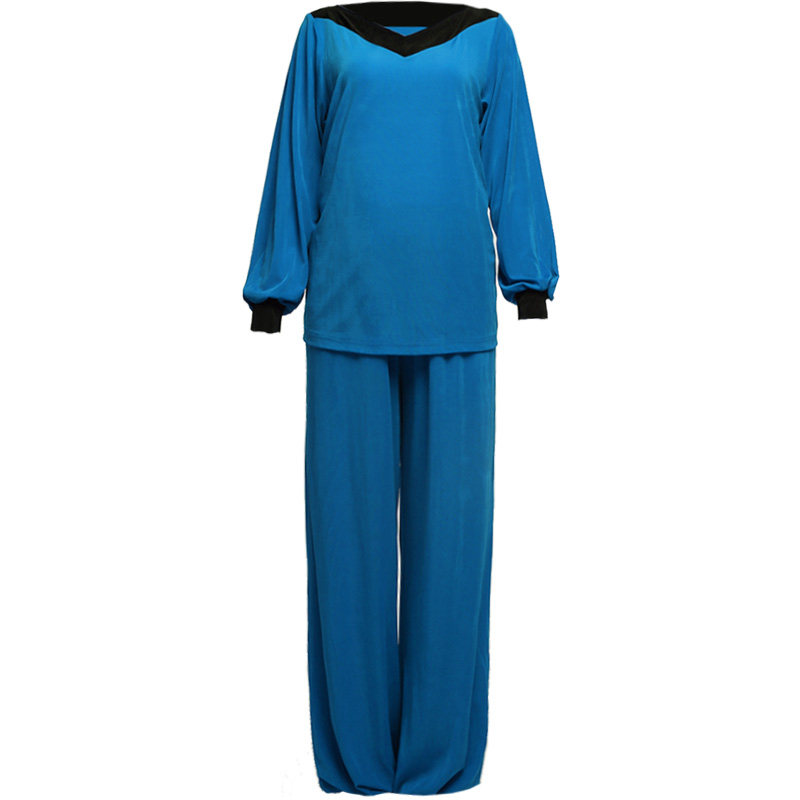 太极木兰练功服女春夏夏秋季弹力冰丝中老年木兰拳太极服