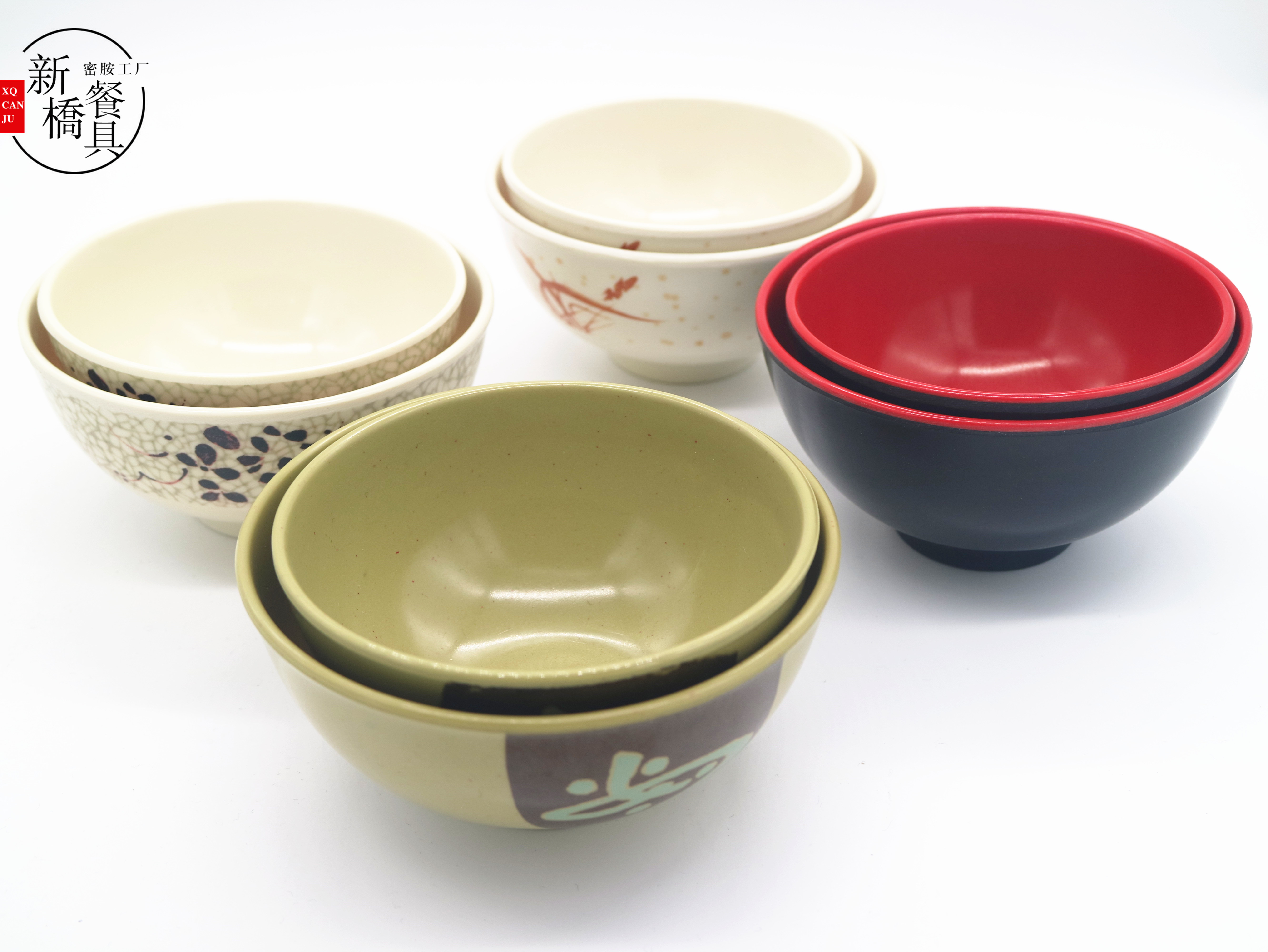 新桥密胺仿瓷餐具瓷碗防摔米饭碗大碗汤碗拉面碗