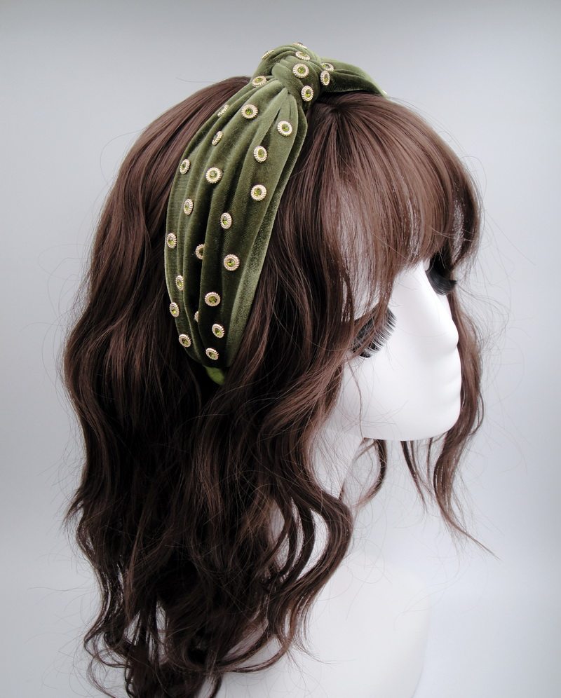 韩国丝绒发箍镇店之宝奢华高端大颗水晶水钻蝴蝶结头箍压发卡发带