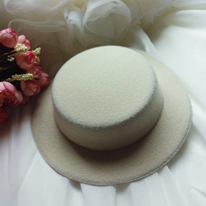 lolita头饰手作diy直径17cm3cm扁帽帽胚英伦diy仿真材料