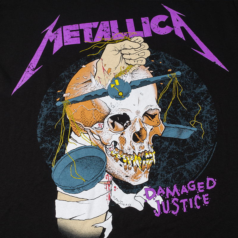 正版metallica乐队复古vintage重金属摇滚短袖官方现行t恤