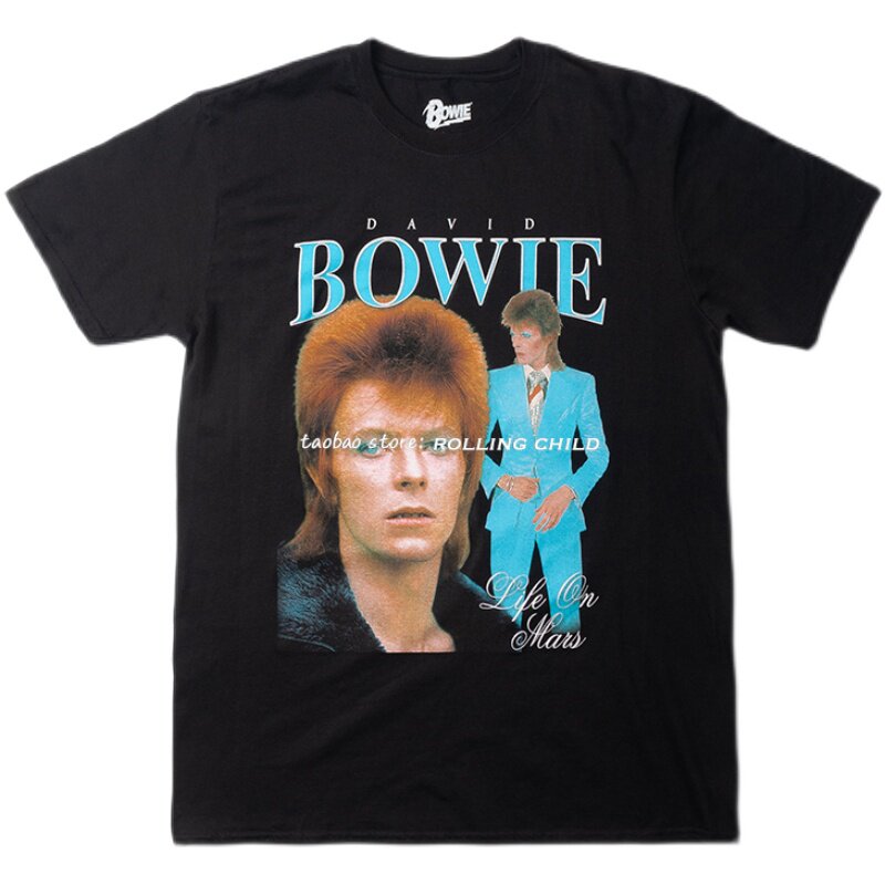 正版davidbowie大卫鲍威vintage摇滚乐队短袖官方现行t恤