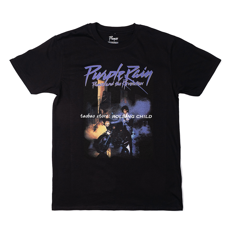 正版Prince-Purple Rain王子vintage摇滚乐队短袖T恤 官方现行版