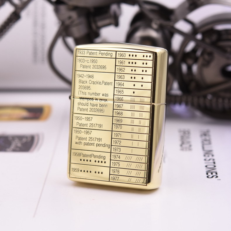 防伪美国正品zippo打火机纯铜精雕历代底刻年份zippo