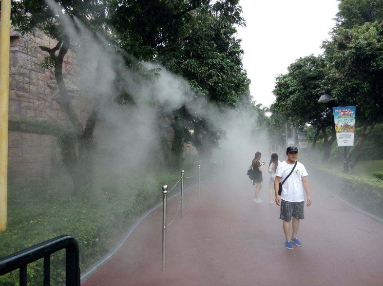 厂房降尘户外降温喷雾机工厂降温公园造雾景观喷雾降温加湿机