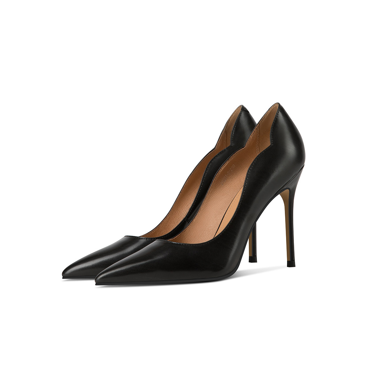 熙漫2022秋冬新款欧美单鞋尖头羊皮细高高跟鞋单鞋