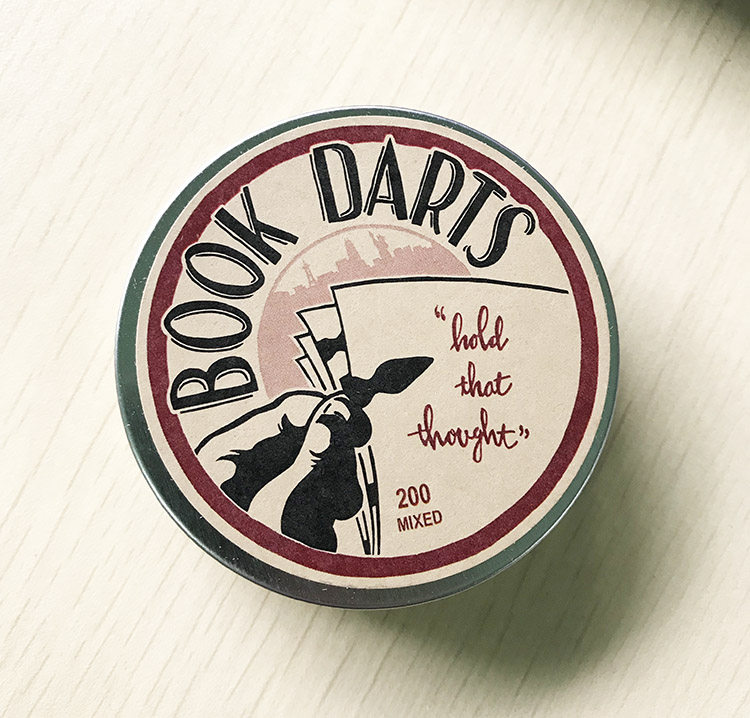 官方授权包邮进口美国bookdarts飞镖书签阅读金属读书创意可爱铜