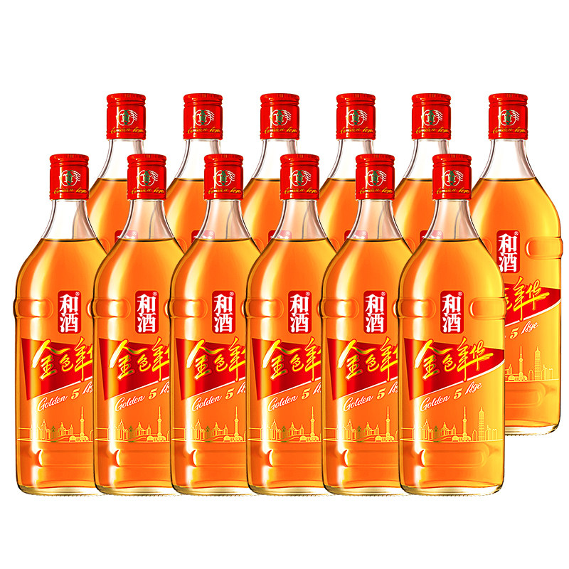 金色年华五年500ml12瓶整箱5年上海老酒黄酒年货传统黄酒