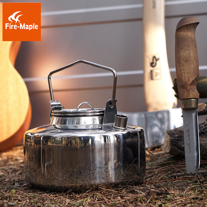 火枫原野不锈钢烧水壶ins风户外BC自驾露营Glamping经典茶壶套锅