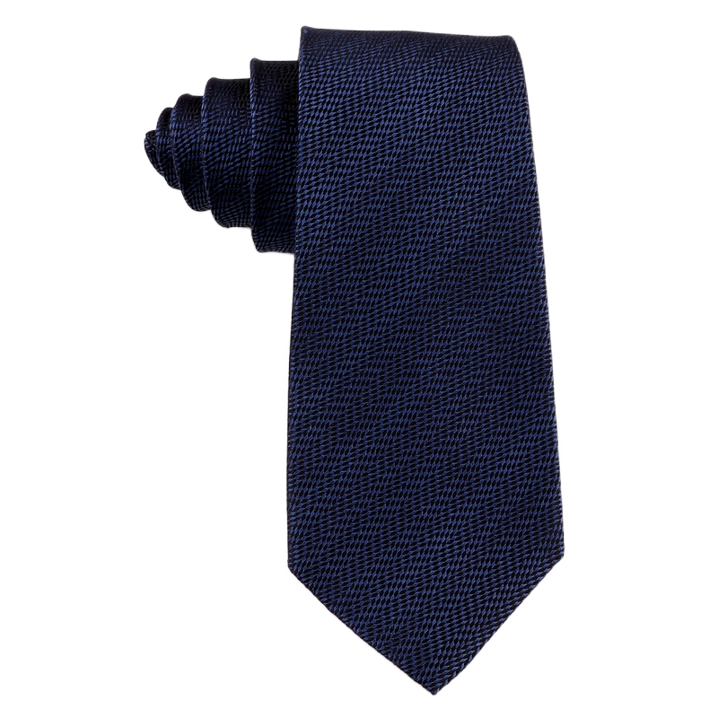 尖货桑蚕礼盒领带暗纹深蓝8cm男士蚕丝商务领带