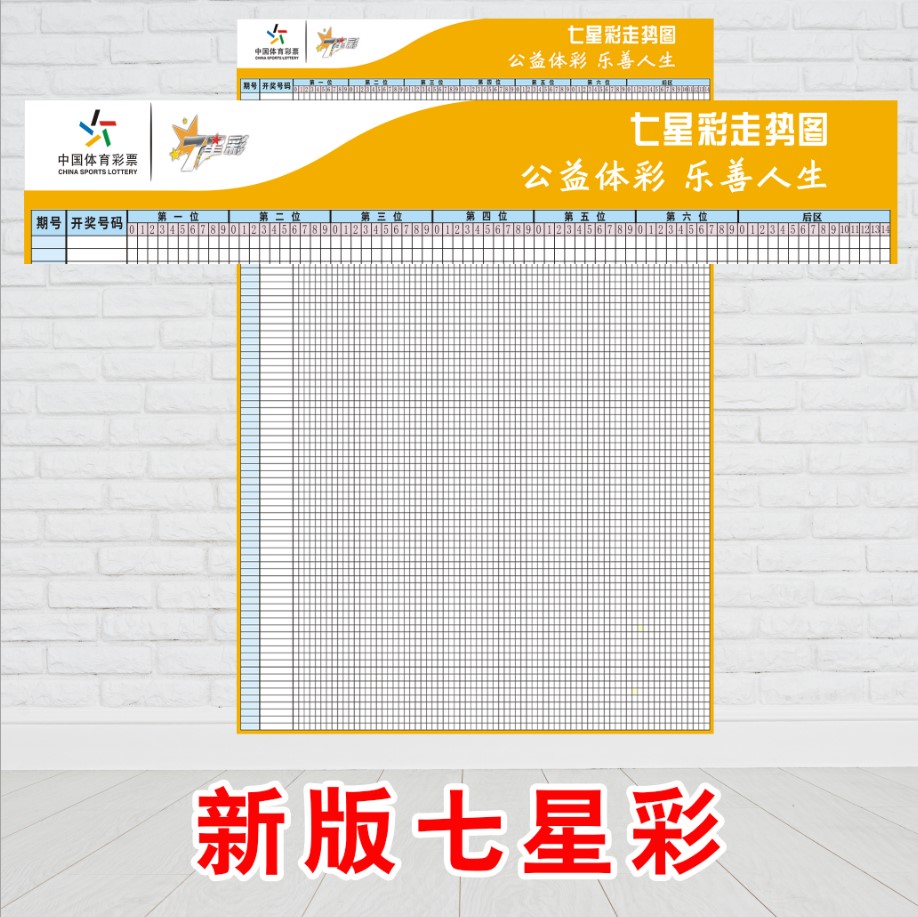 七星彩走势图表格擦写重复使用体福彩票各类墙贴写真