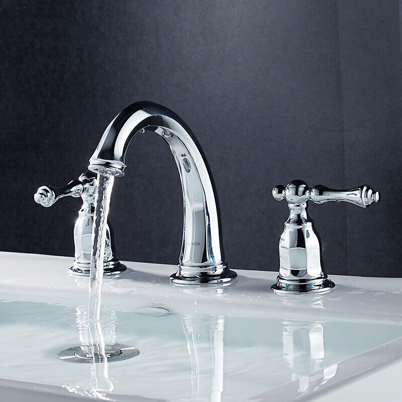 科勒k13491tcp凯尔尔登8寸三孔台盆卫生间洗手洗脸面盆龙头