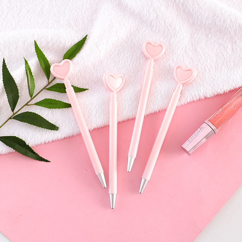 创意心形小清新中性笔少女可爱软萌粉色桃心签字笔中性笔